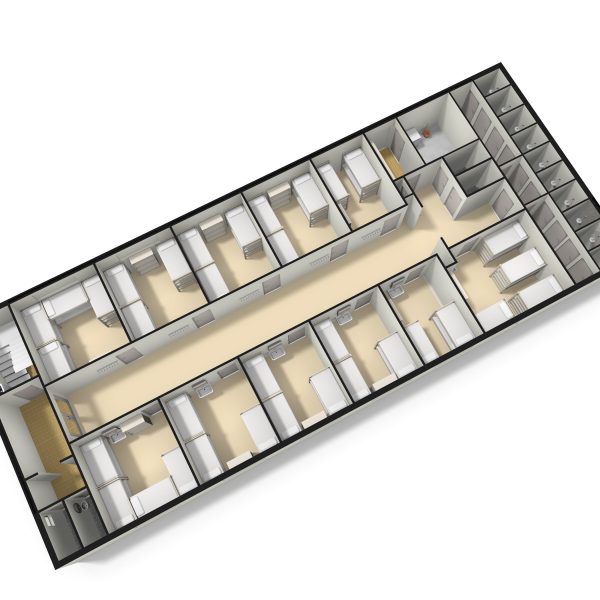 Begane Grond - slaapkamers en douches